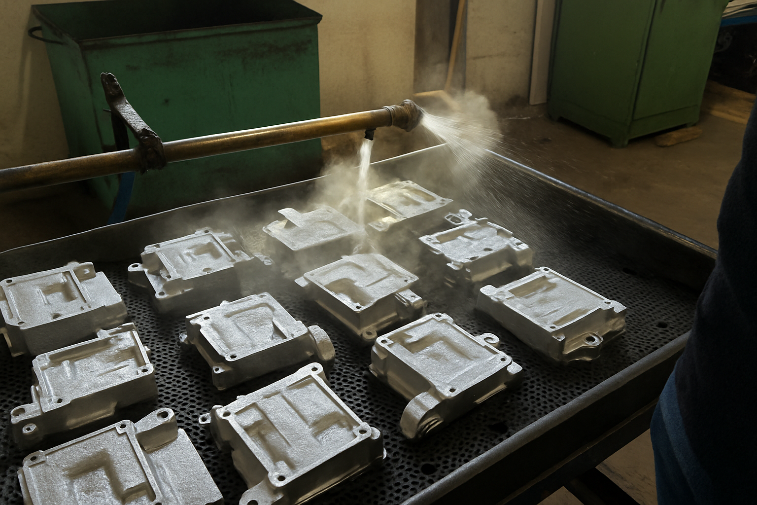 Rapid cooling process in die casting mold