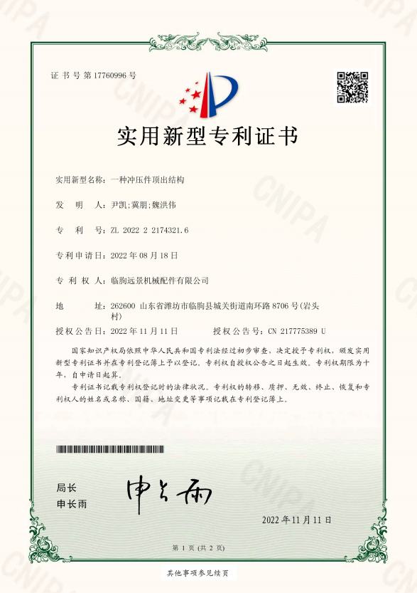 Patent Certificate 2