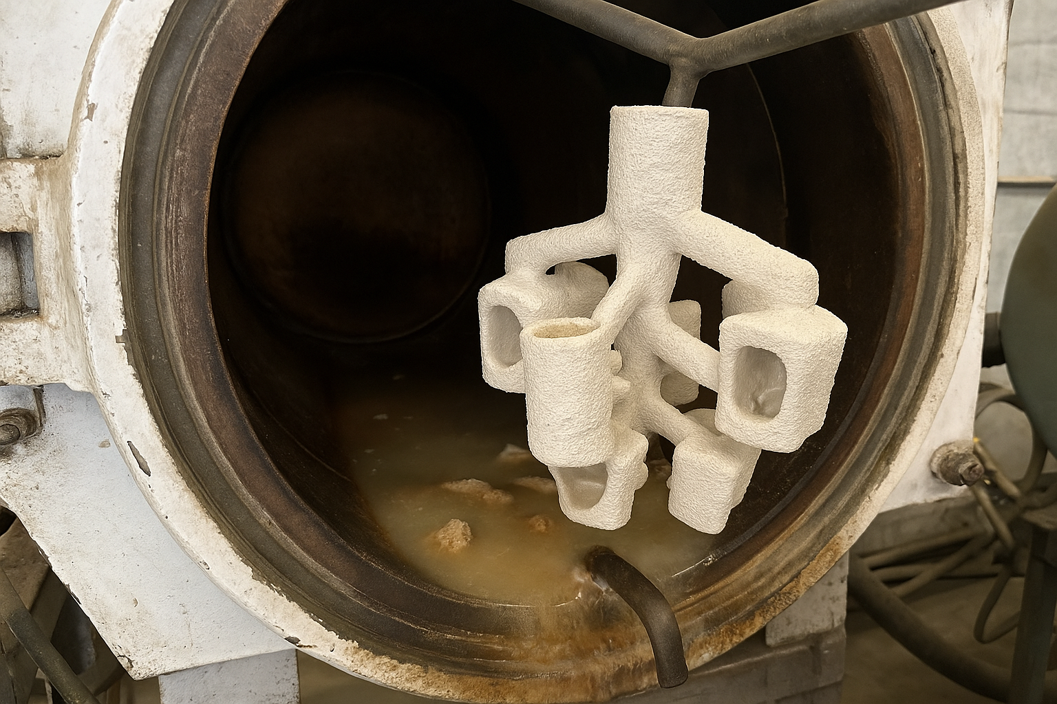 Dewaxing process in autoclave