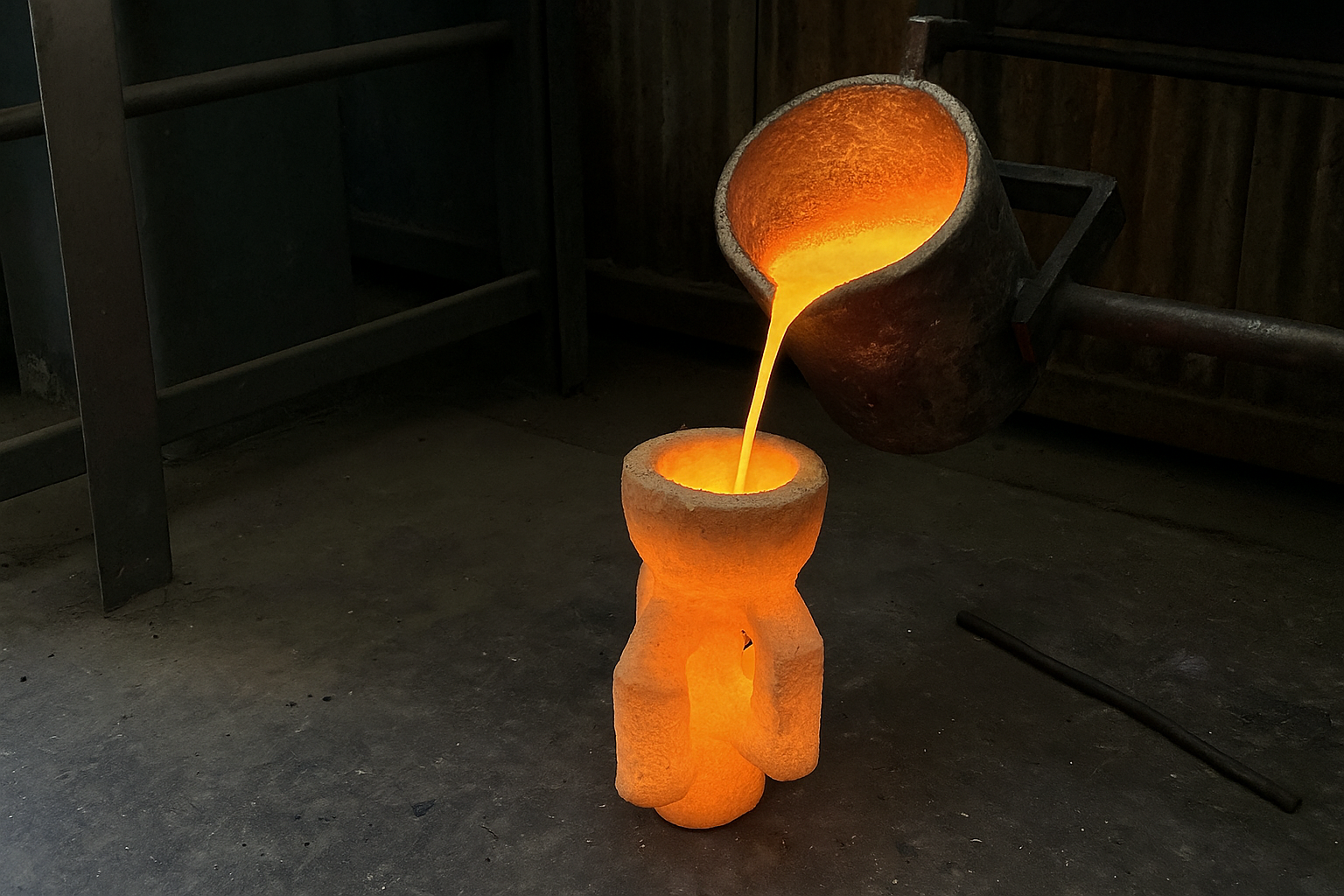 Stainless steel melting and pouring process